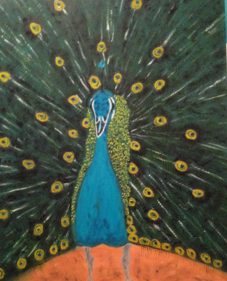 Peacock Painting by Brindha Naveen