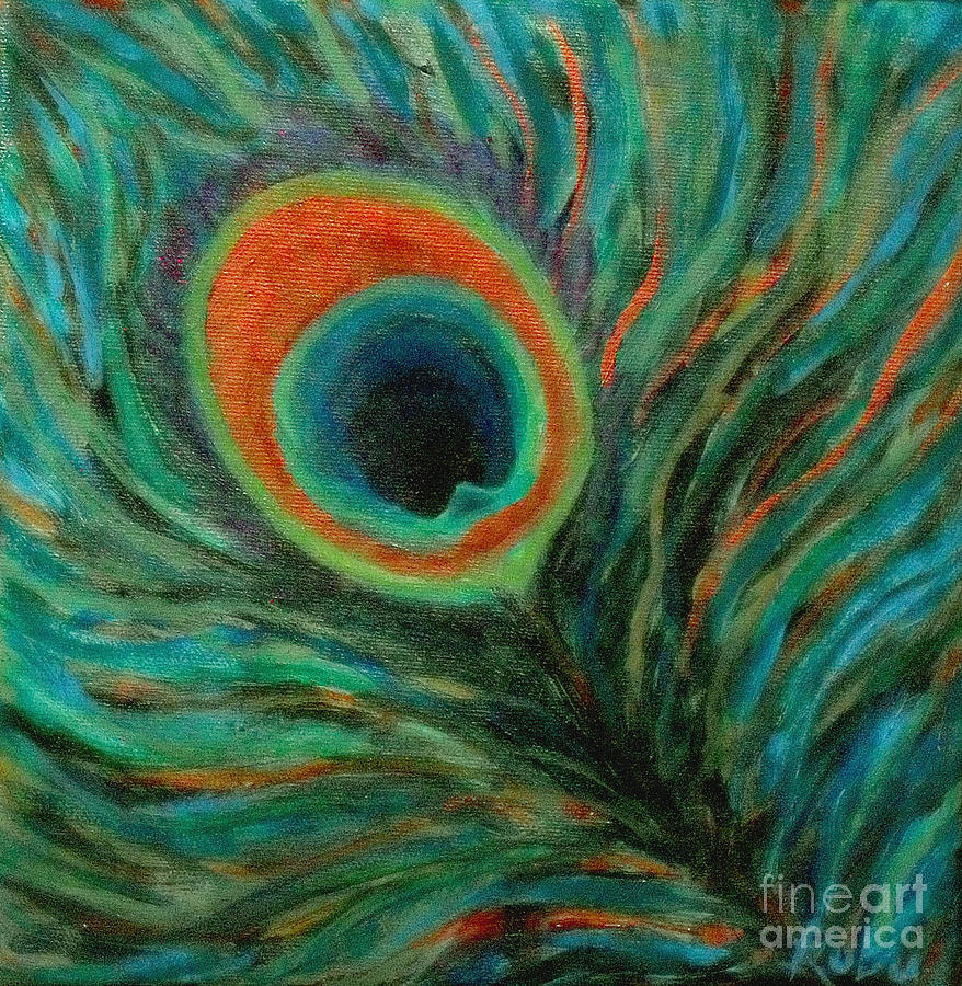 Peacock feather Painting by Debra Kubu - Fine Art America