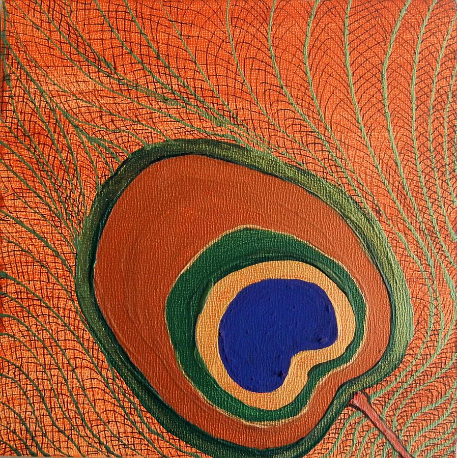 Peacock Painting - Peacock Feather by Kruti Shah