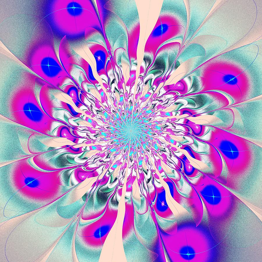 Flower Digital Art - Peacock Flower by Anastasiya Malakhova