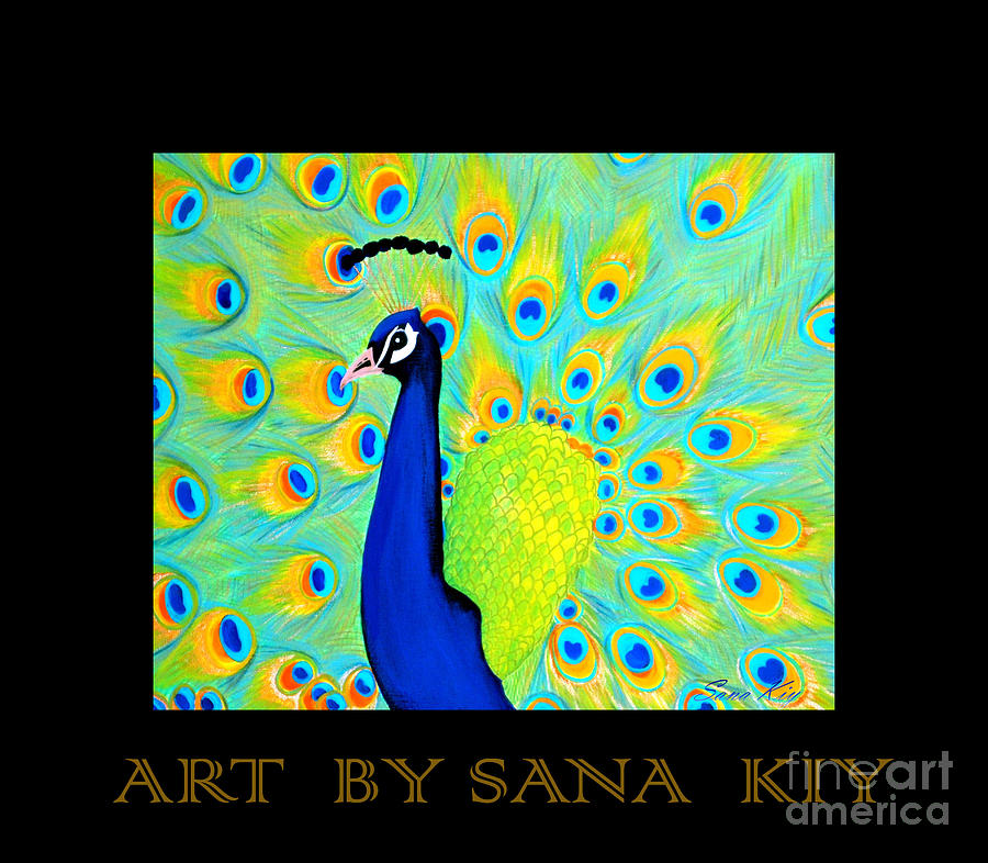 Peacock Painting - Peacock. Inspirations Collection. by Oksana Semenchenko