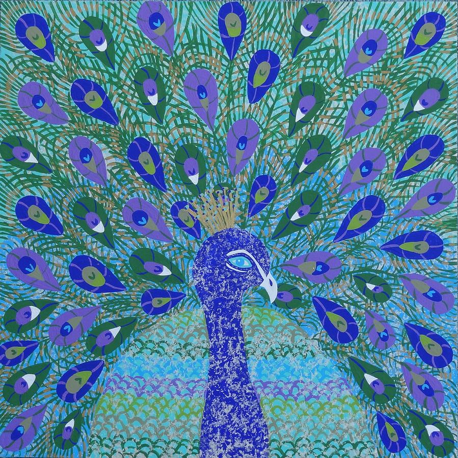 Peacock Painting by Jan Lively - Fine Art America