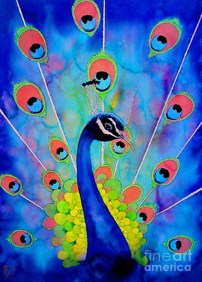 Peacock Painting by Robert Hooper