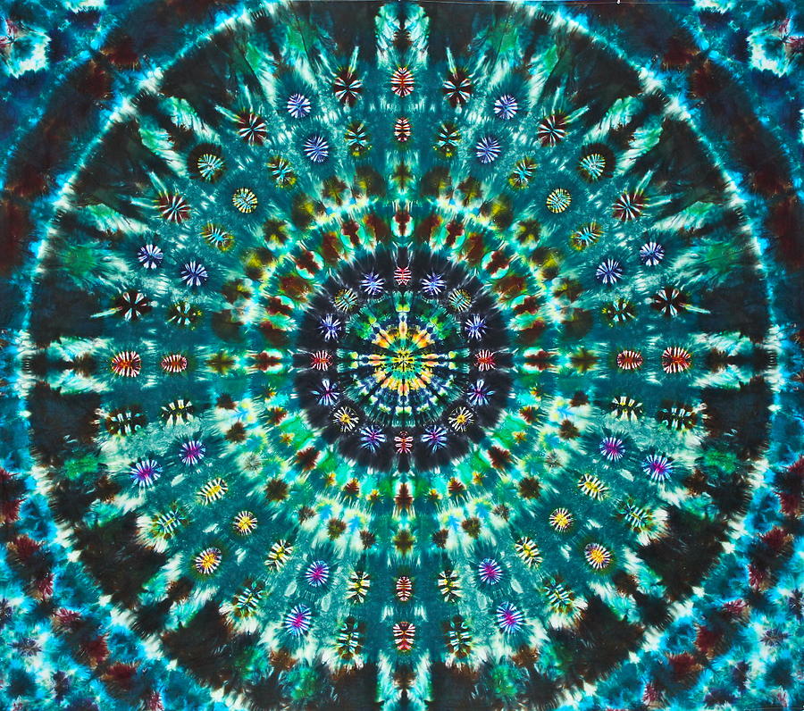 Peacock Throne Mandala Tapestry - Textile by Courtenay Pollock