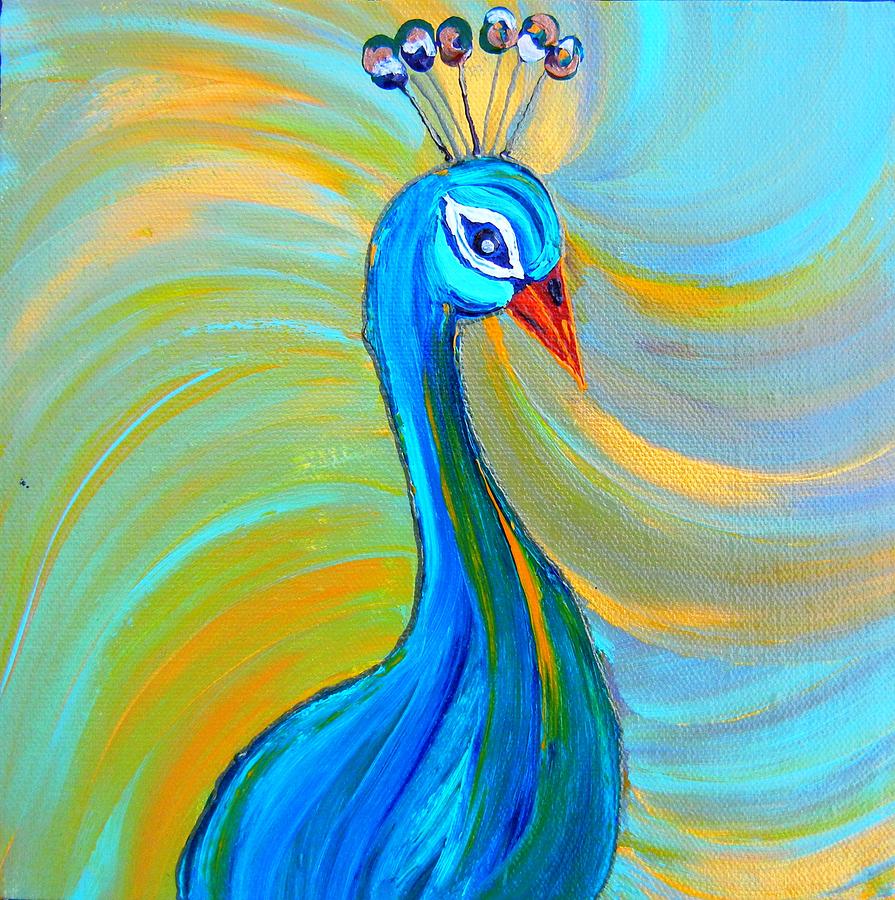 Peacock Painting - Peacock VII by Kruti Shah