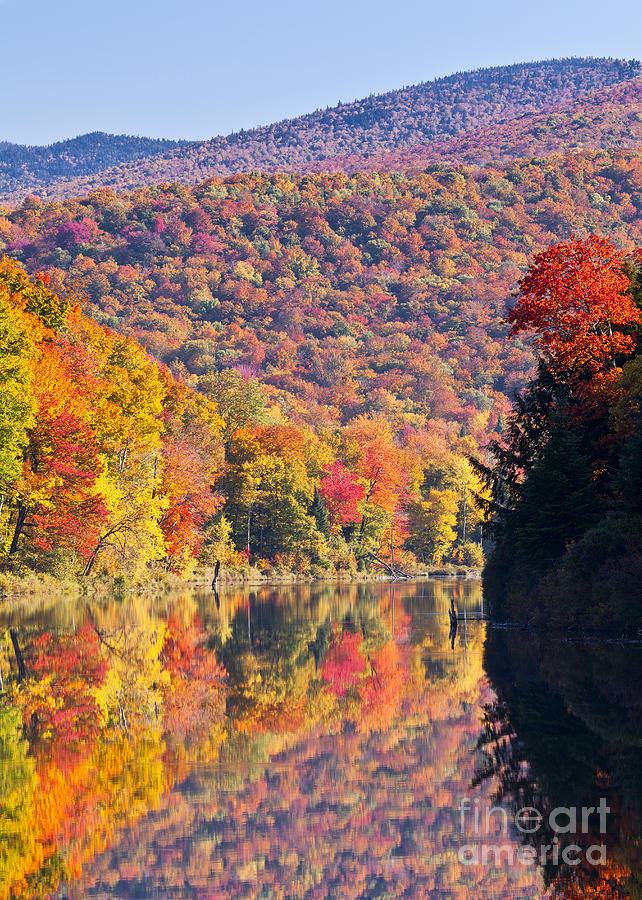 Fall Photograph - Peak Color At Long Pond by Alan L Graham