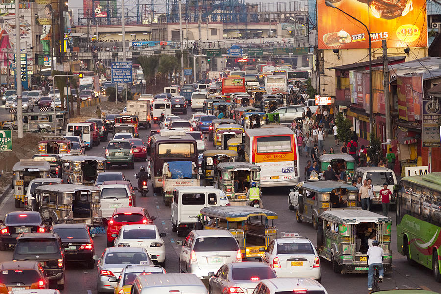 Peak hour in Metro Manila Photograph by Holgs