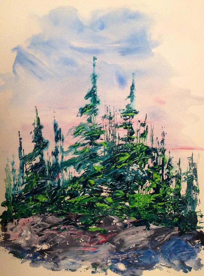 Peak of Pines 3 Painting by Desmond Raymond