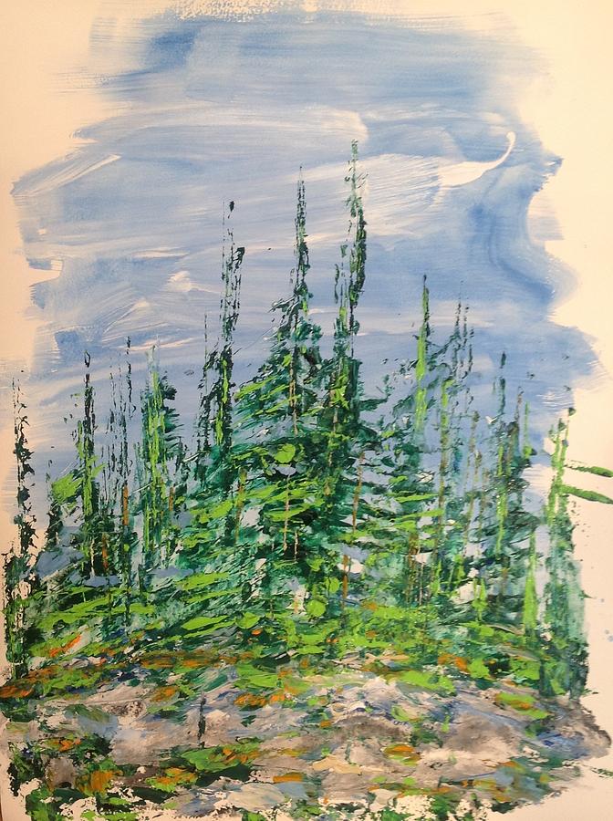Peak of Pines Painting by Desmond Raymond