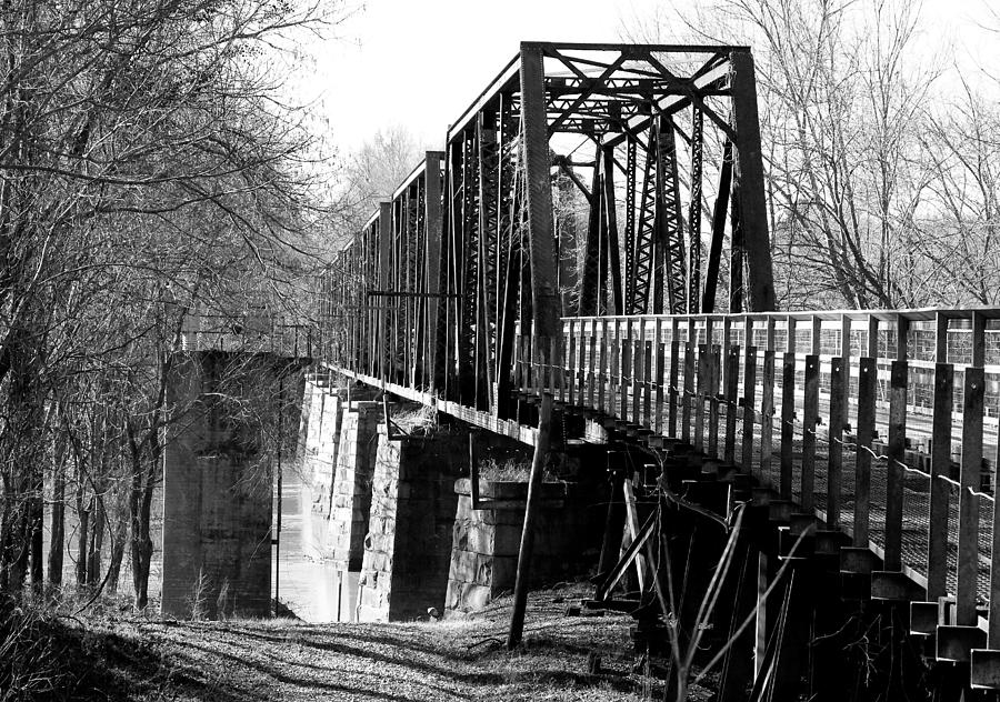 Peak Railroad Bridge BW Photograph by Joseph C Hinson