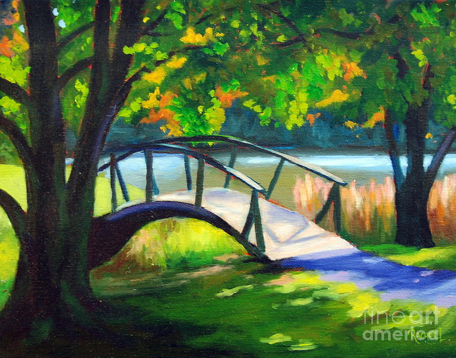 Peaks of Otter Bridge Painting by Rachel Lawson