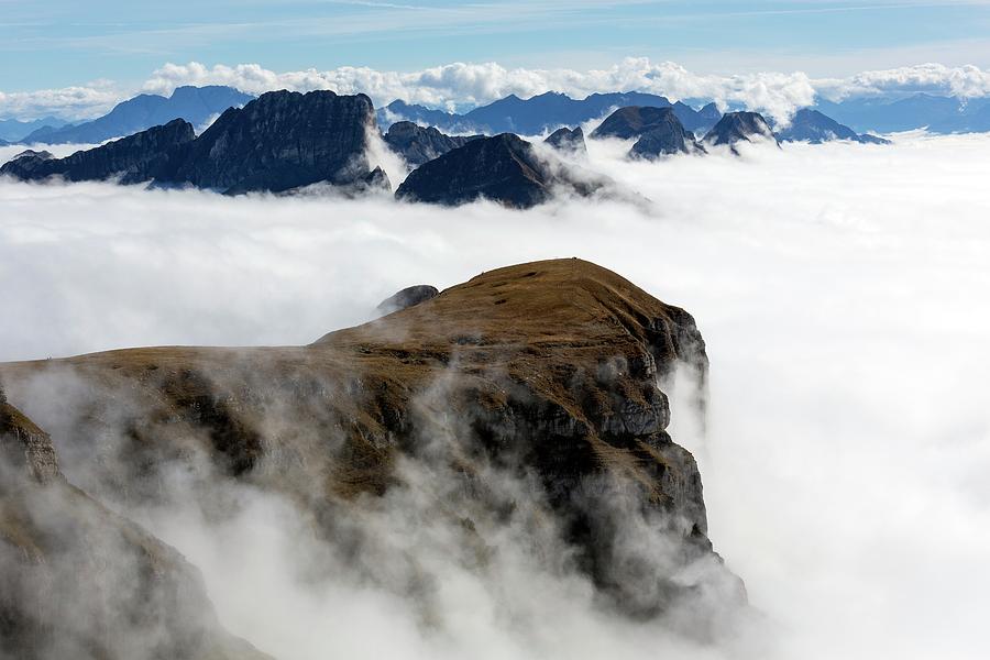 Peaks Surrounded By Sea Of Fog Photograph by Dr Juerg Alean