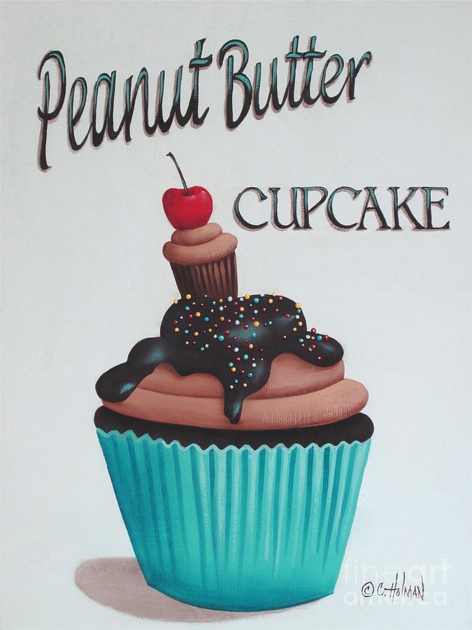 Peanut Butter Cupcake Painting by Catherine Holman