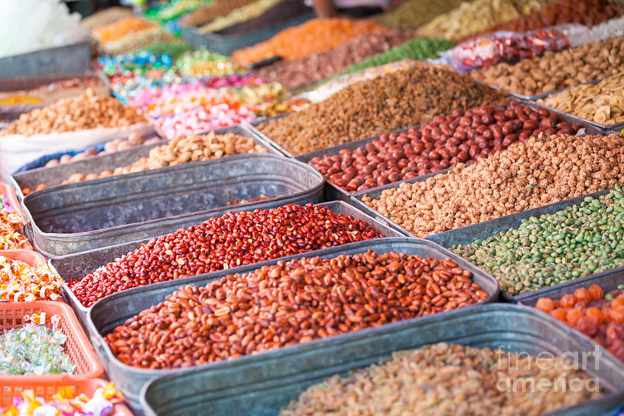 Peanuts at local market - Xinjiang - China Photograph by Matteo Colombo