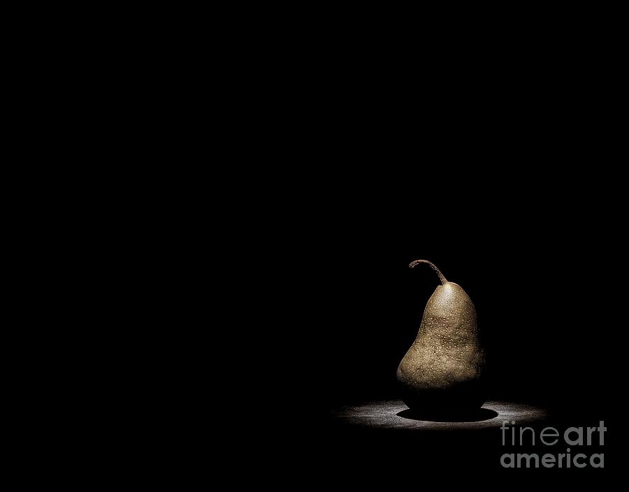 Pear 2 - Alone Photograph by Mark Fuller