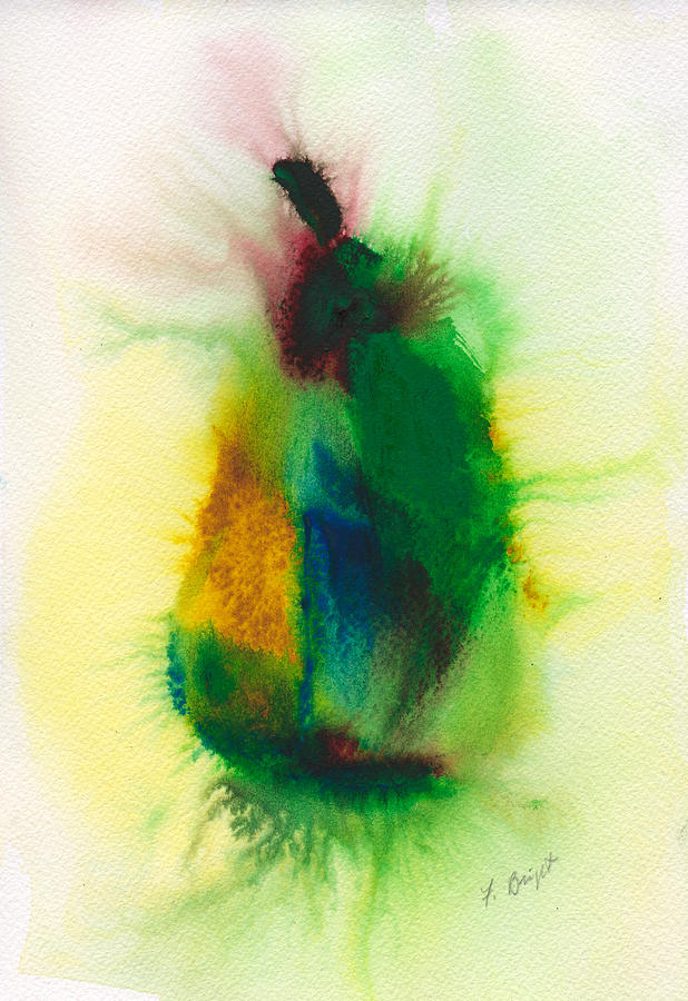 Pear Abstract 3 Painting by Frank Bright