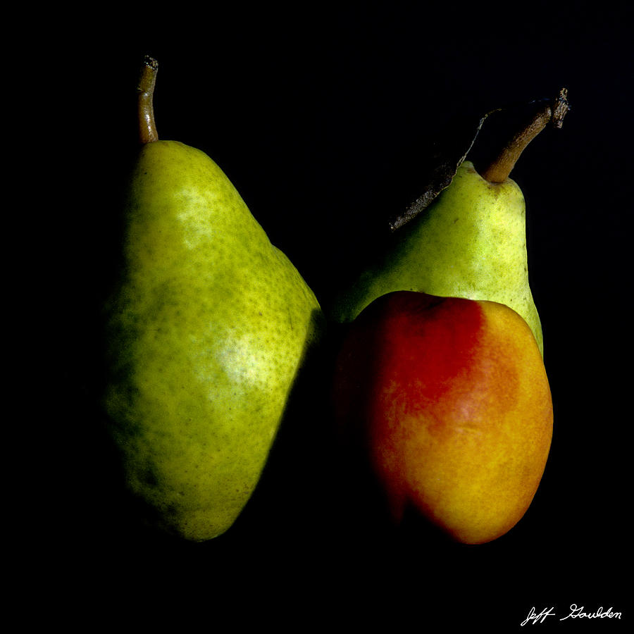 Pear and Nectarine Still Life Photograph by Jeff Goulden