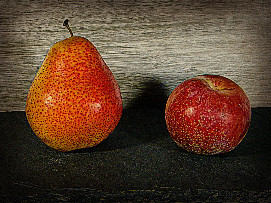 Pear Photograph - Pear and Plumcot by Zoltan Spitzer