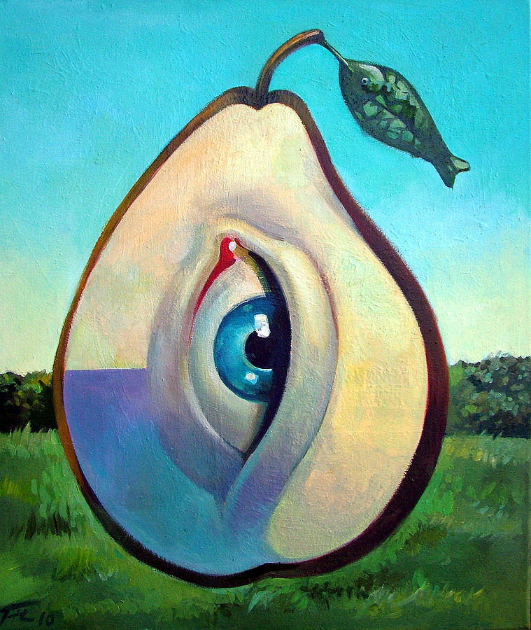 Fishing Pear  Painting by Filip Mihail