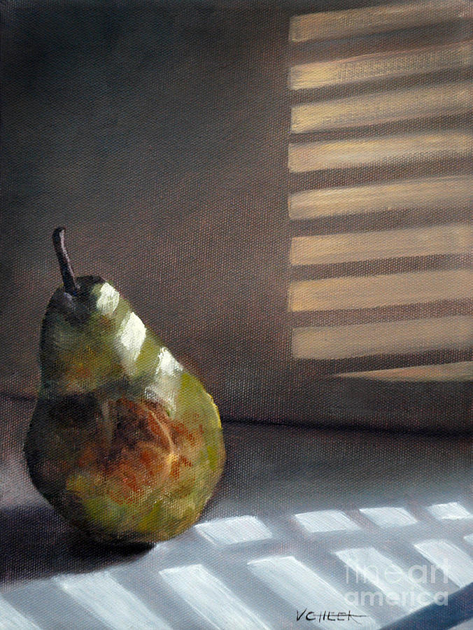 Pear In Morning Light Painting by Vickie Sue Cheek