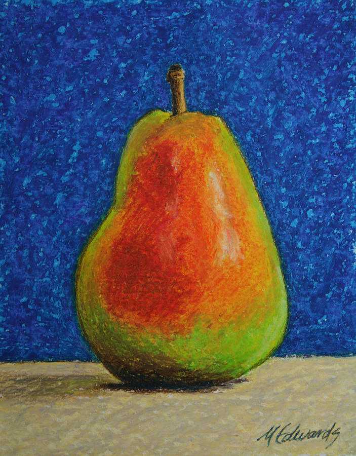 Pear in OP Study 2 Painting by Marna Edwards Flavell