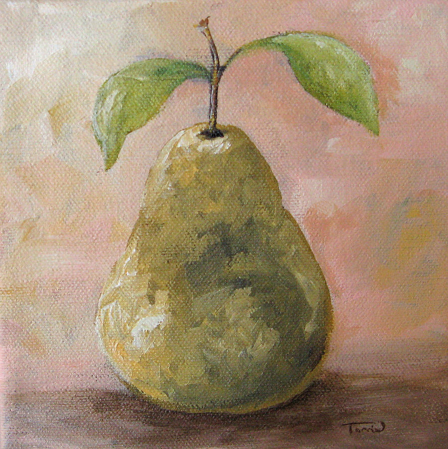 Pear on Peach Painting by Torrie Smiley
