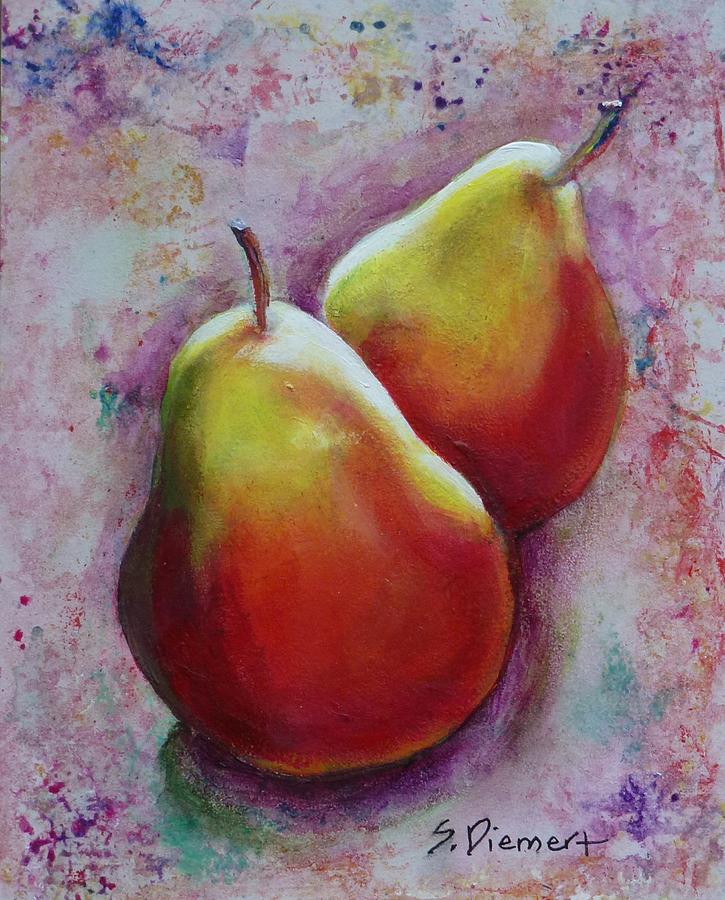 Pear Painting - Pear Pair 3 by Sheila Diemert