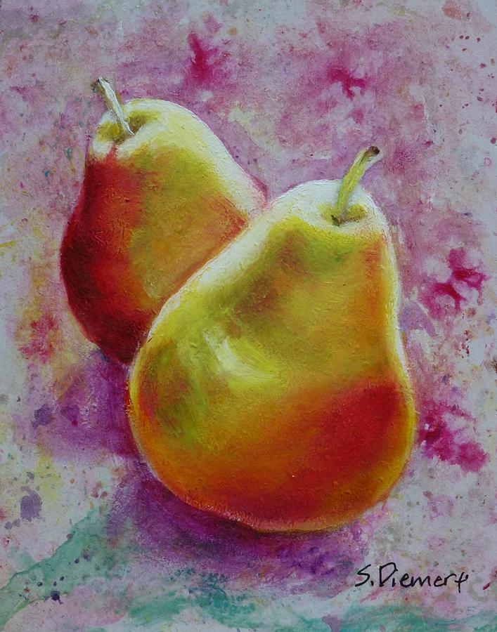 Pear Painting - Pear Pair 4 by Sheila Diemert