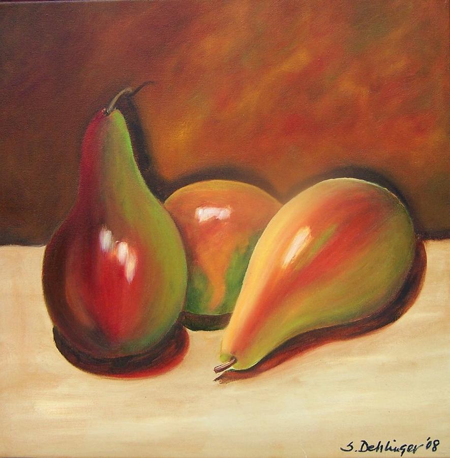 Pear Reflections SOLD Painting by Susan Dehlinger