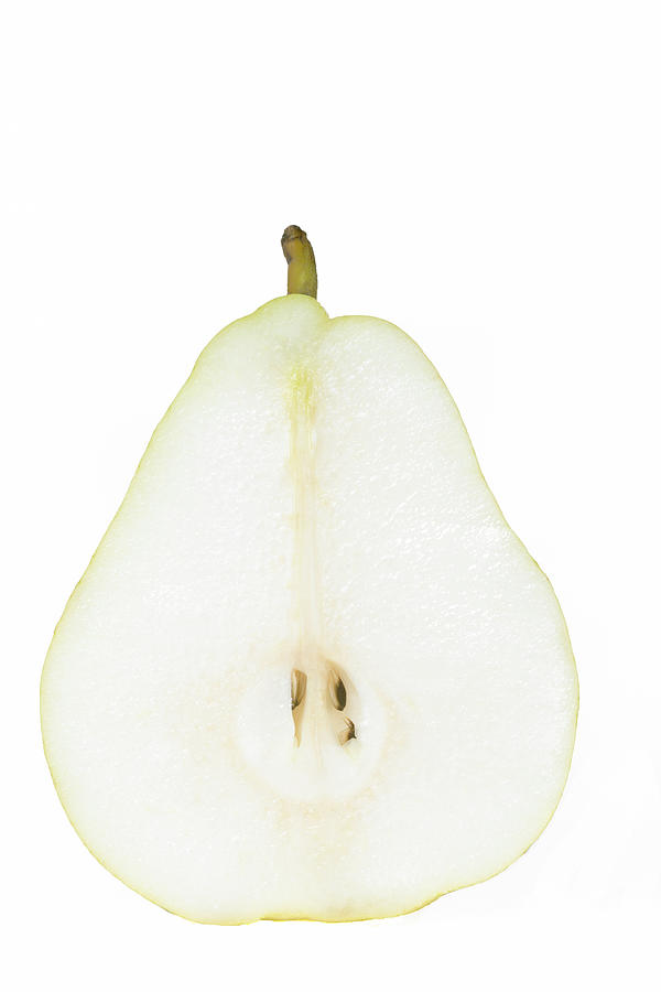 Pear Slice, Isolated On White Photograph by Paolo Negri