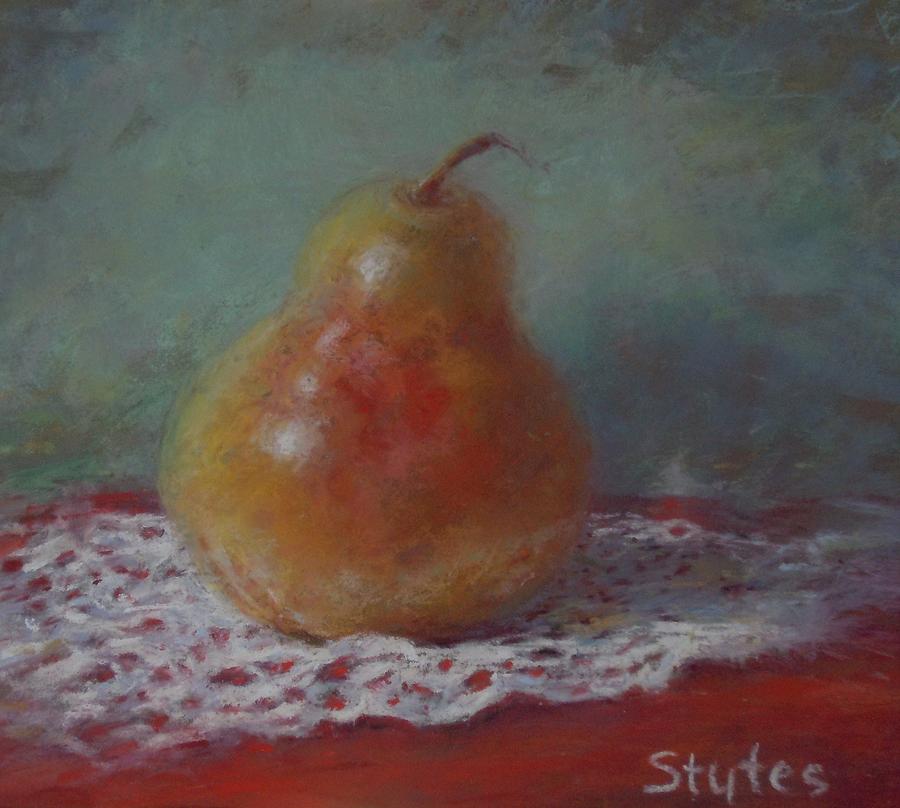 Still Life Painting - Pear Still Life by Nancy Stutes