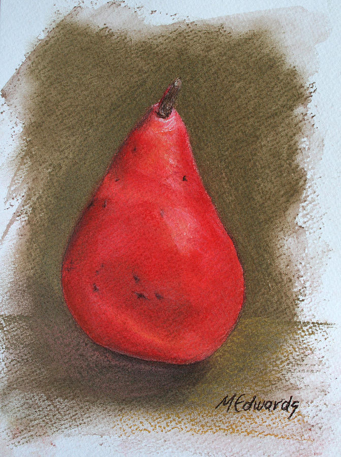 Pear Study 2 Pastel by Marna Edwards Flavell