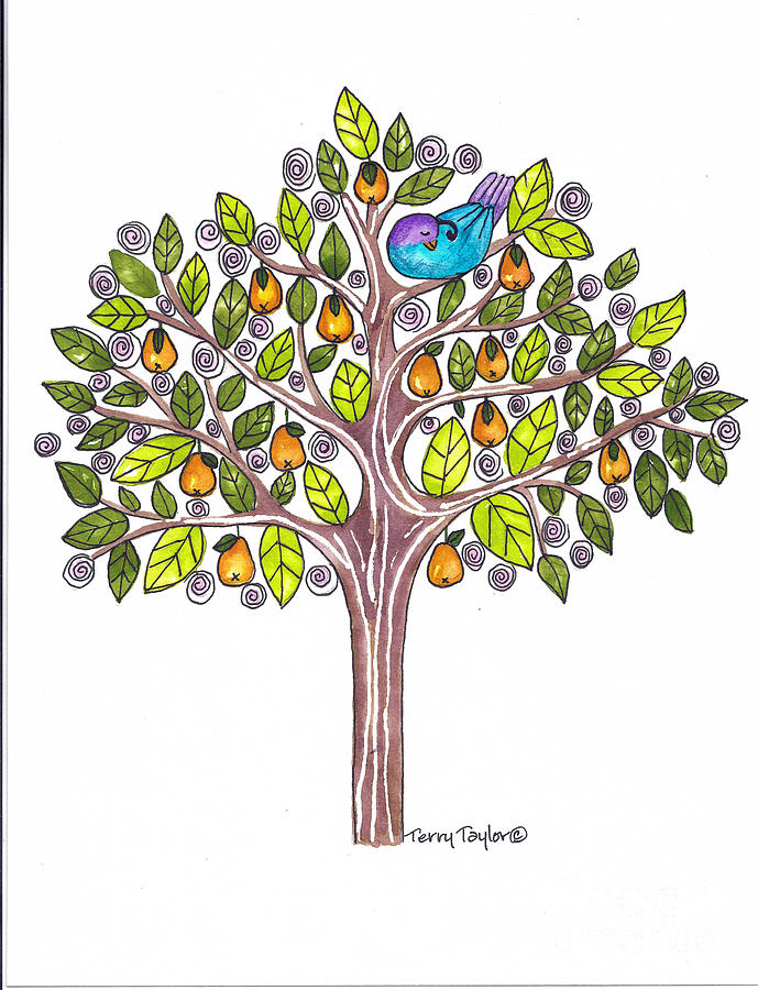 Pear Tree Painting by Terry Taylor
