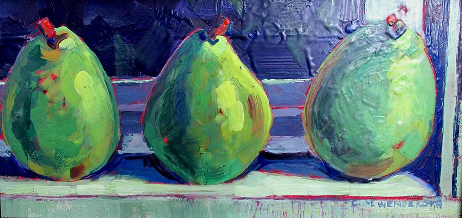 Pear Painting - Pear trio by Christine Wenderoth