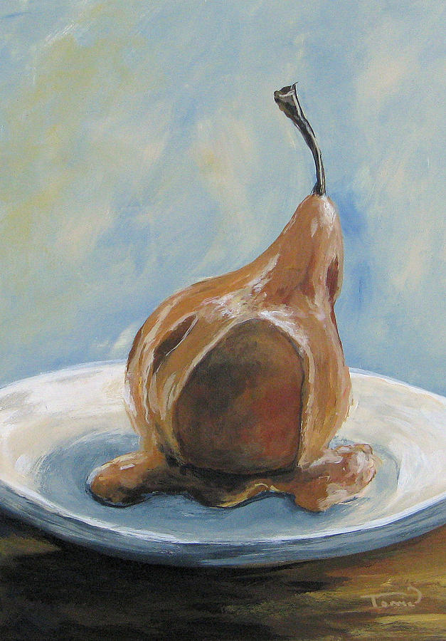 Pear with Caramel Painting by Torrie Smiley