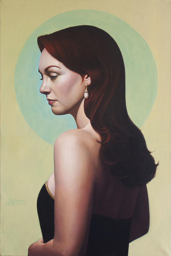 Pearl Earring Painting by Gary  Hernandez