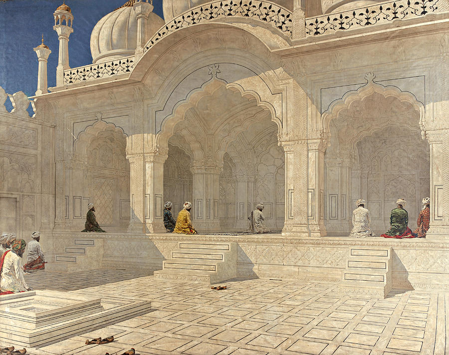 Pearl Mosque. Delhi Painting by Vasily Vereshchagin