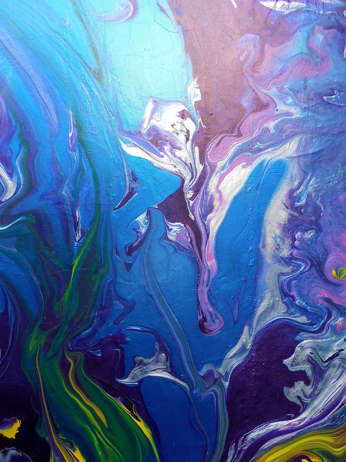 Inspirational Painting - PEARL TIDE II Abstract Undersea Fluid Acrylic Painting  by Holly Anderson