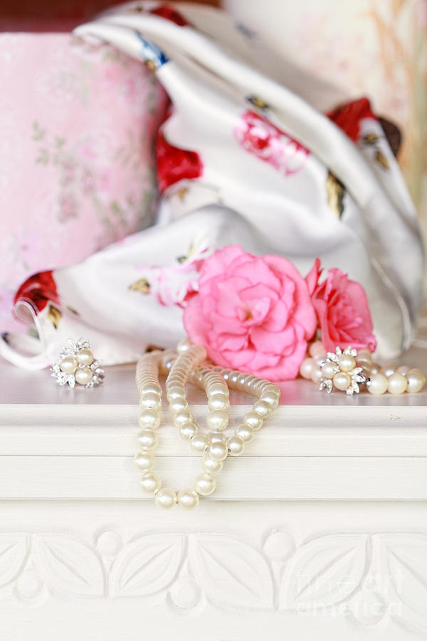 Pearls and Flowers Photograph by Stephanie Frey