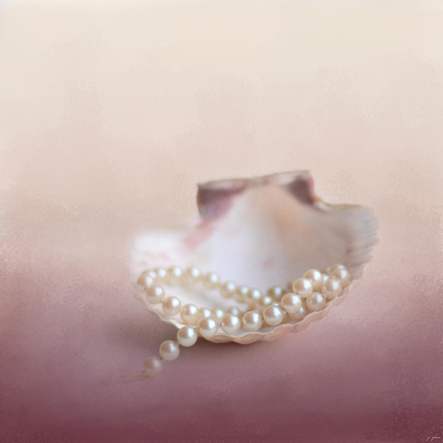 Pearls on a Shell Photograph by Jai Johnson