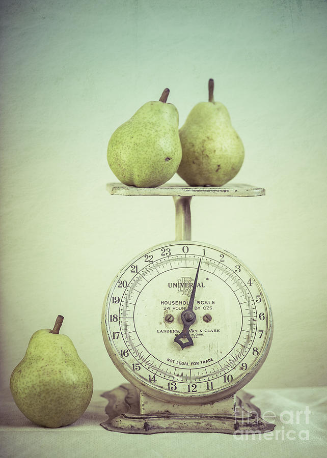 Pears and Kitchen Scale Still Life Photograph by Edward Fielding