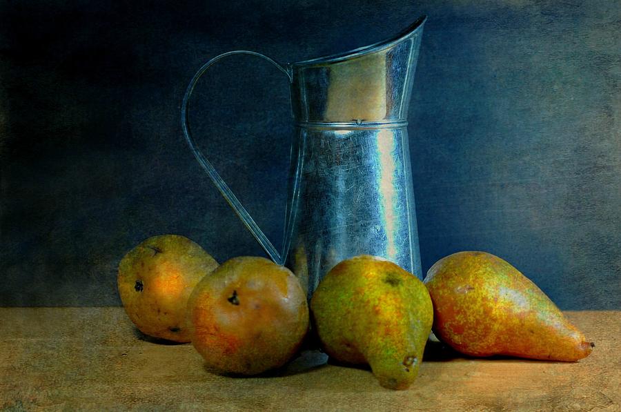 Pears and Pitcher Photograph by Diana Angstadt