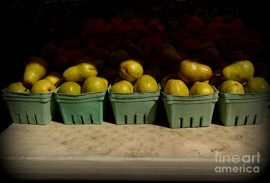 Sunny Green Pears at the Fair Photograph by Miriam Danar