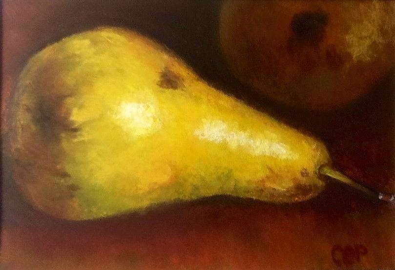 Pears Painting by Cindy Plutnicki