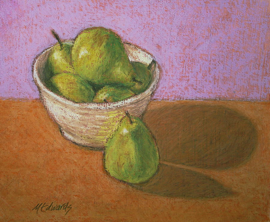 Pears in Bowl Painting by Marna Edwards Flavell