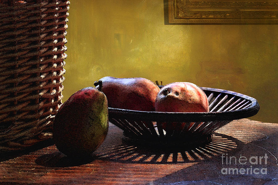 Still Life Photograph - Pears In Morning Light by Lawrence Costales