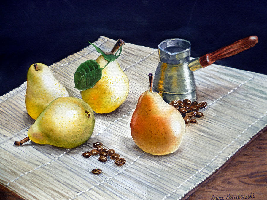 Pears Painting by Irina Sztukowski