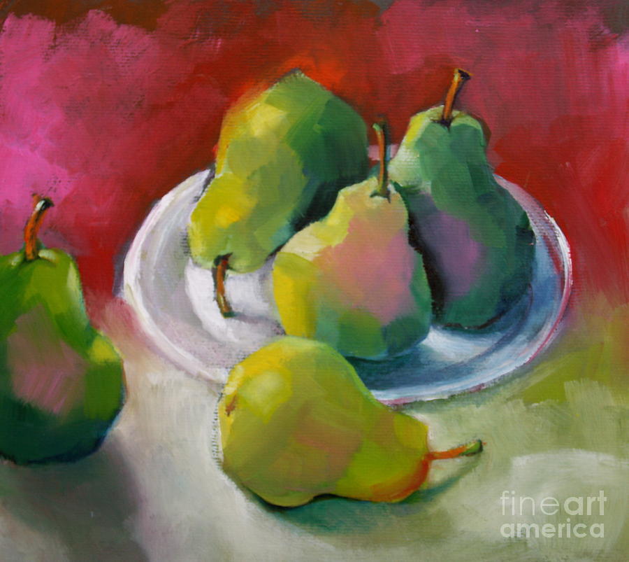 Pears Painting by Michelle Abrams