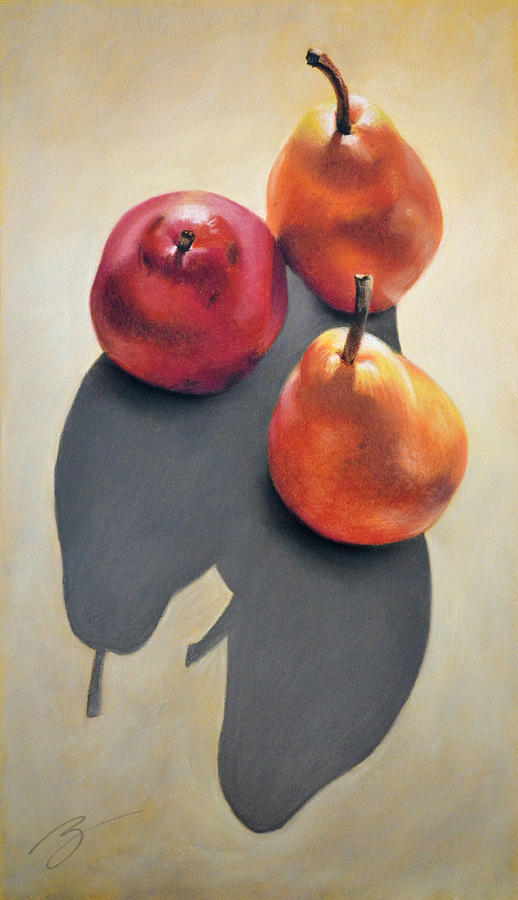 Still Life Pastel - Pears Pastel by Ben Kotyuk