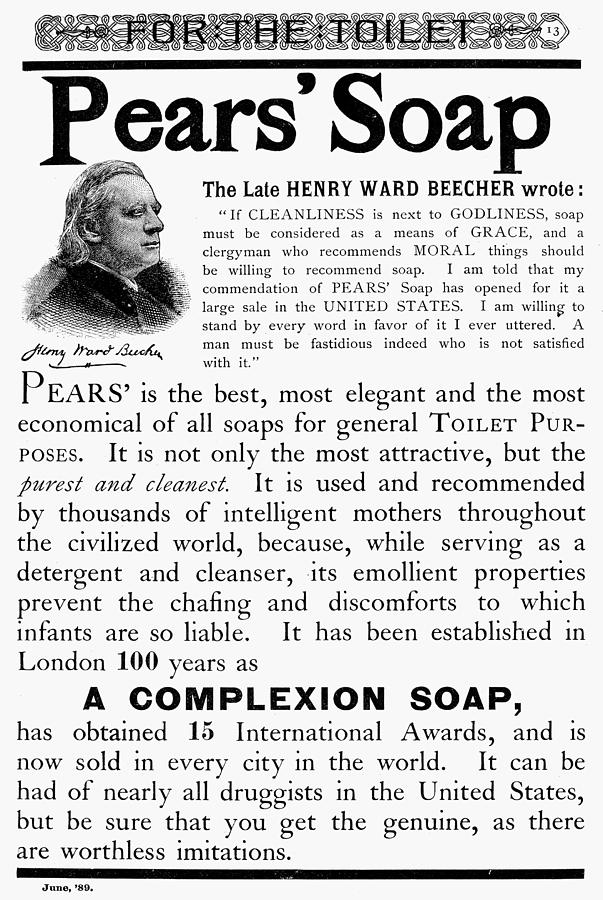 Portrait Painting - Pears Soap Ad, 1889 by Granger